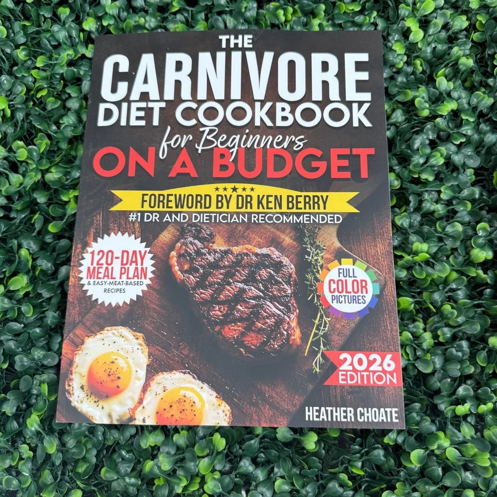 Carnivore Diet Cookbook Set (2) Air Fryer Slow Cooker and Budget Cooking Recipes